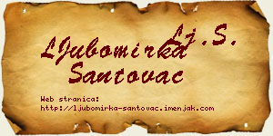 LJubomirka Santovac vizit kartica